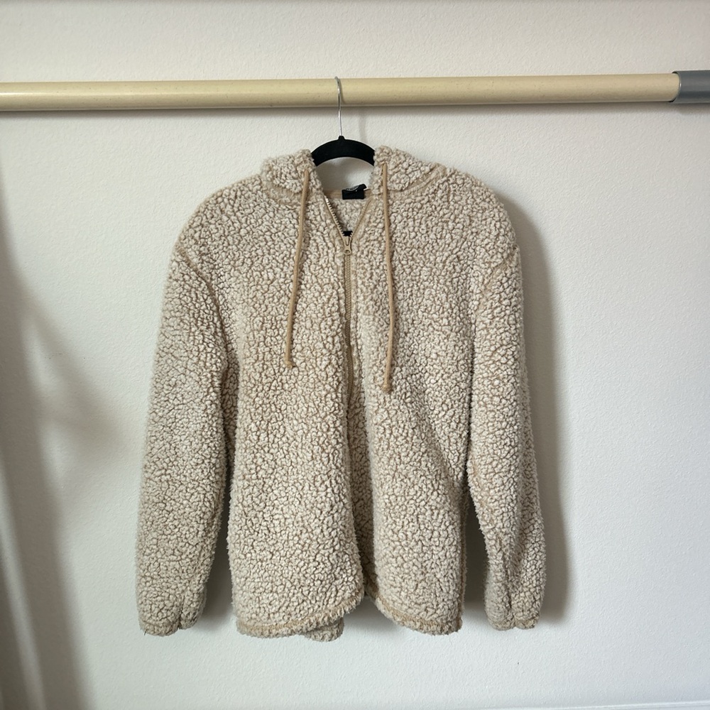 PacSun Cream Sherpa Hoodie